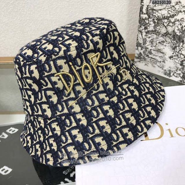 Dior新品女士帽子 迪奧老花漁夫帽遮陽帽  mm1445